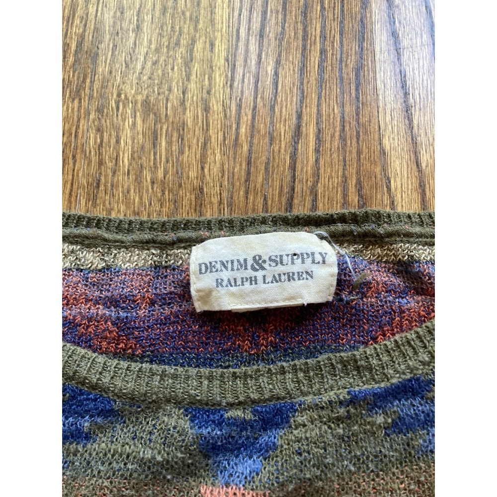 Ralph Lauren Denim & Supply Sweater Womens Small Cotton Blend Southwestern Aztec - Picture 3 of 9